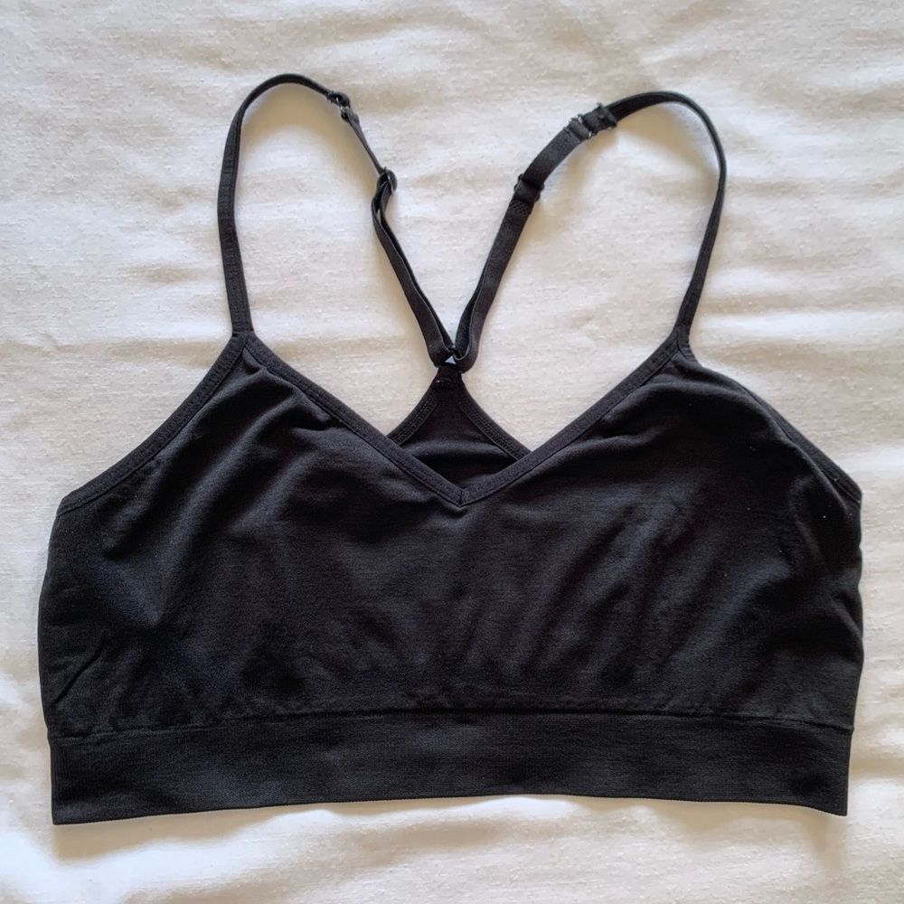 Black Adjustable-Strap Bralette